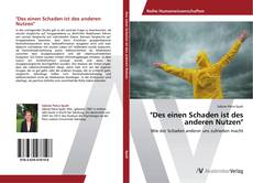 Couverture de "Des einen Schaden ist des anderen Nutzen"