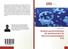 Copertina di Analyse psychométrique du questionnaire de détresse psychologique K10