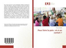 Capa do livro de Pour faire la paix : et si on contait ? 