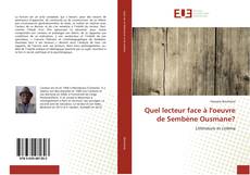 Capa do livro de Quel lecteur face à l'oeuvre de Sembène Ousmane? 