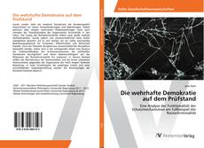 Capa do livro de Die wehrhafte Demokratie auf dem Prüfstand 
