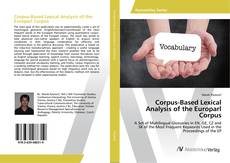 Copertina di Corpus-Based Lexical Analysis of the Europarl Corpus