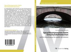 Sprachkompression beim Simultandolmetschen kitap kapağı