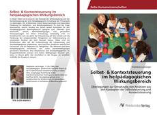 Portada del libro de Selbst- & Kontextsteuerung im heilpädagogischen Wirkungsbereich