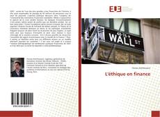 Capa do livro de L'éthique en finance 