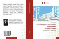 Buchcover von L'autonomie financière des métropoles internationales