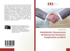 Capa do livro de Subsidiarité, Gouvernance de Ressources Humaines, Coopération au Bénin 