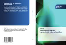 Couverture de freedom of press  and expression in international law