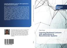Bookcover of Learning Sentiment Lexicons with applications to Recommender Systems
