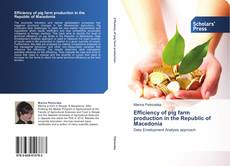 Copertina di Efficiency of pig farm production in the Republic of Macedonia