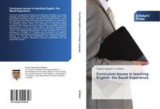 Buchcover von Curriculum Issues in teaching English: the Saudi Experience