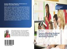 Factors Affecting Students' Performance in Zanzibar Secondary Schools kitap kapağı