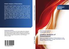 Portada del libro de Citation Analysis of Dissertations