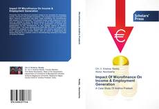 Buchcover von Impact Of Microfinance On Income & Employment Generation
