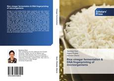 Capa do livro de Rice vinegar fermentation & DNA fingerprinting of microorganisms 