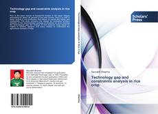Capa do livro de Technology gap and constraints analysis in rice crop 
