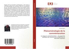 Capa do livro de Phénoménologie de la commémoration 