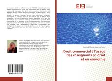 Droit commercial à l'usage des enseignants en droit et en économie kitap kapağı