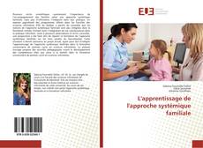 Buchcover von L'apprentissage de l'approche systémique familiale