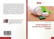 Etude biologique et structurale de Diplotaxis simplex kitap kapağı