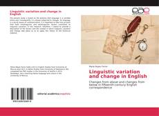 Linguistic variation and change in English kitap kapağı