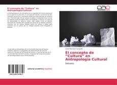Portada del libro de El concepto de “Cultura” en Antropología Cultural