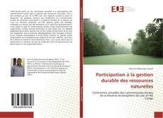 Participation à la gestion durable des ressources naturelles kitap kapağı