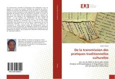 Capa do livro de De la transmission des pratiques traditionnelles culturelles 