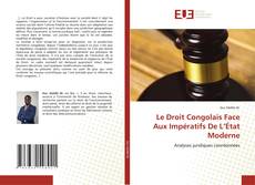 Le Droit Congolais Face Aux Impératifs De L’État Moderne的封面