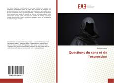 Buchcover von Questions du sens et de l'expression