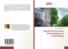 Recueil d'innovations technologiques et d’étymologie的封面