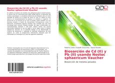 Capa do livro de Biosorción de Cd (II) y Pb (II) usando Nostoc sphaericum Vaucher 