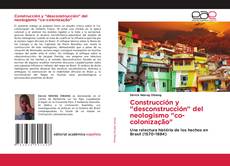 Portada del libro de Construcción y "desconstrucción" del neologismo "co-colonização"