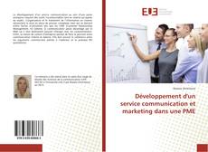 Обложка Développement d'un service communication et marketing dans une PME