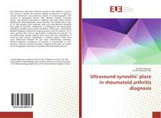 Capa do livro de Ultrasound synovitis’ place in rheumatoid arthritis diagnosis 