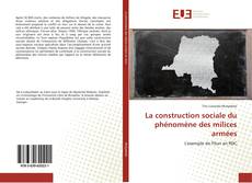 La construction sociale du phénomène des milices armées kitap kapağı