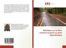 Capa do livro de Métrique sur le fibré unitaire tangent au plan hyperbolique 