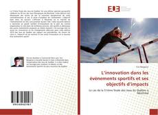 Portada del libro de L’innovation dans les événements sportifs et ses objectifs d’impacts