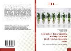 Copertina di Evaluation des propriétés antioxydantes de Combretum aculeatum vent