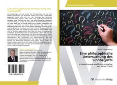 Buchcover von Eine philosophische Untersuchung des Sinnbegriffs