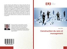 Buchcover von Construction du sens et management