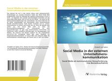 Portada del libro de Social Media in der externen Unternehmens­kommunikation