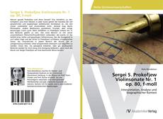 Sergei S. Prokofjew Violinsonate Nr. 1 op. 80, f-moll的封面