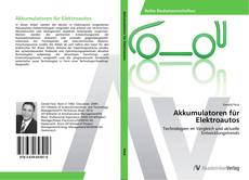 Buchcover von Akkumulatoren für Elektroautos