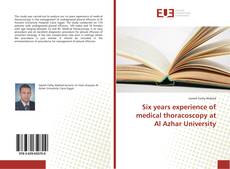 Couverture de Six years experience of medical thoracoscopy at Al Azhar University