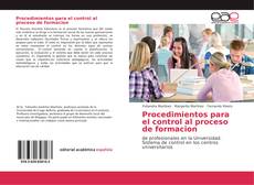 Bookcover of Procedimientos para el control al proceso de formacion