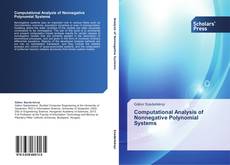 Capa do livro de Computational Analysis of Nonnegative Polynomial Systems 