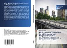 Buchcover von MCPT– Reliable Test Method for ASR Potential and Mitigation Evaluation