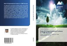 Role Of Organisational Culture In TQM Success kitap kapağı