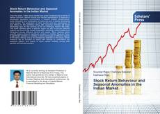 Buchcover von Stock Return Behaviour and Seasonal Anomalies in the Indian Market